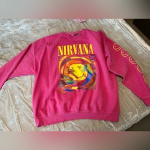 Urban Outiftters Pink Nirvana Sweatshirt